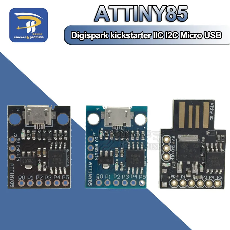 ATTINY синий черный TINY85 Digispark Kickstarter микро макетная плата ATTINY85 модуль для Arduino IIC IEC USB ATTINY45