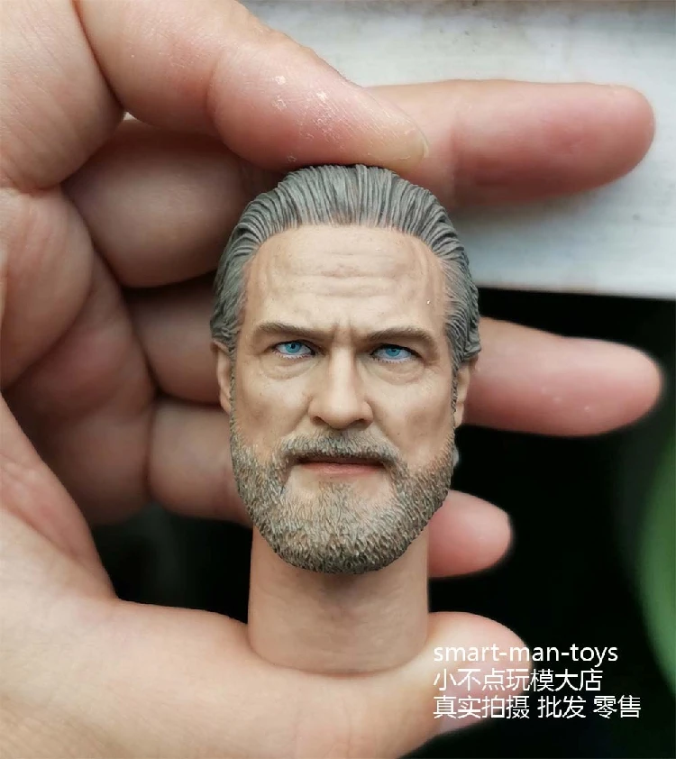 

1/6 Kevin Flynn Head Sculpture Sculpt Carving Model w/Beard Toy