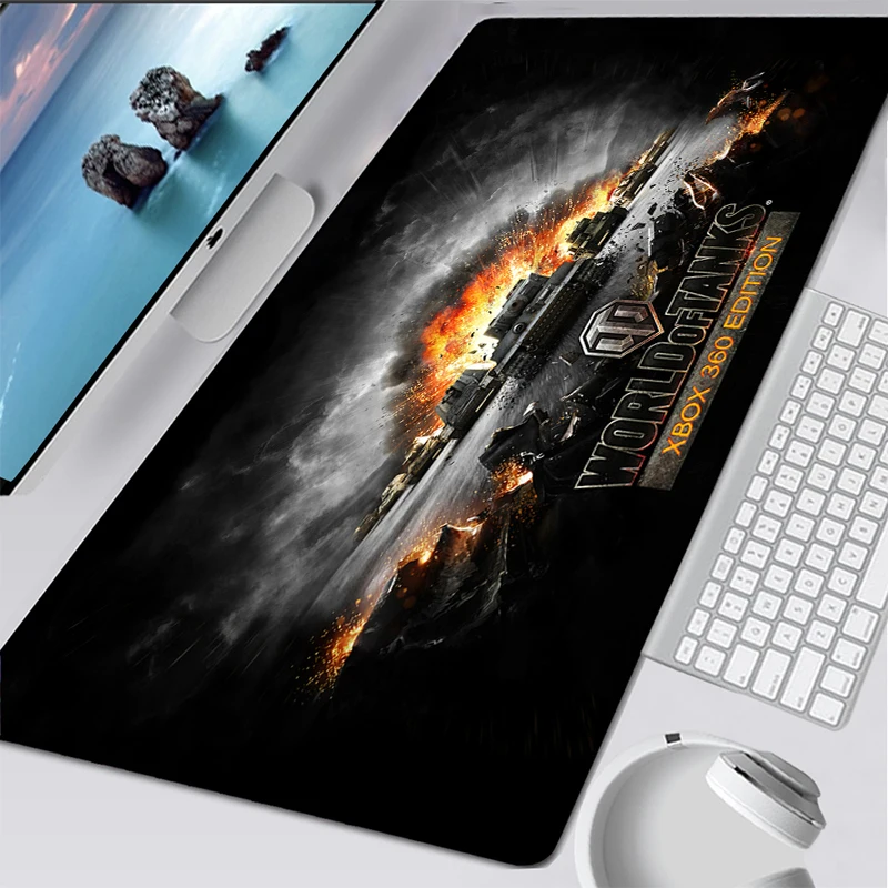 

Non-skid mouse pad Laptop Mouse Pad The World of Tanks Style Design Large Gaming Gamer Anti-slip Rubber Mat lager Size mouse pad
