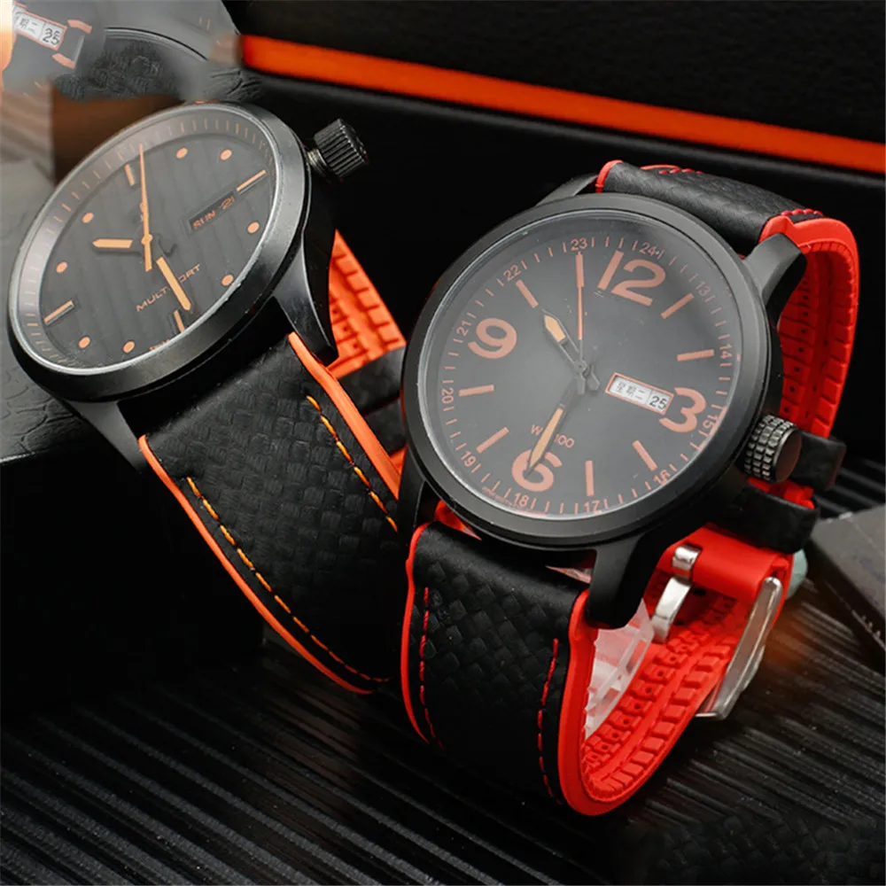 Ремешок резиновый мужской из углеродного волокна и силикона 20/22/24 мм - купить по