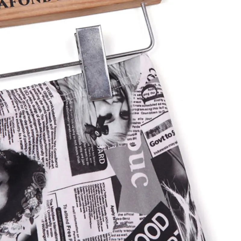 Женские классические ретро газетные красивые женские повседневные эластичные