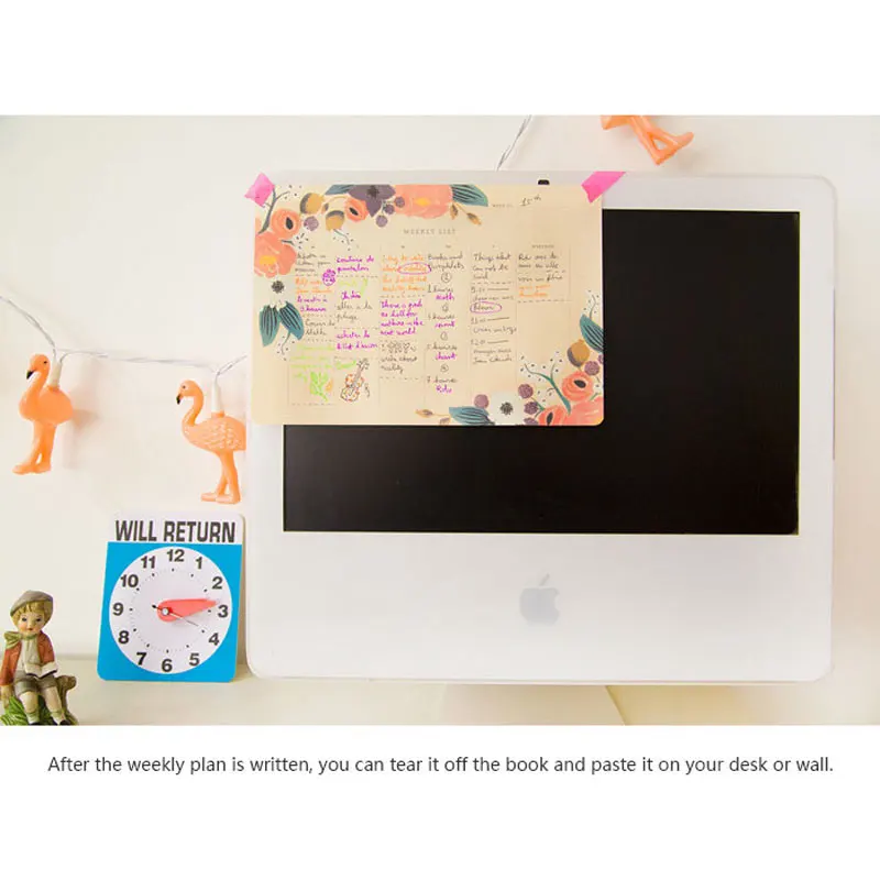 Еженедельный планер A5 50 листов бумага для ноутбука можно порвать офисный и