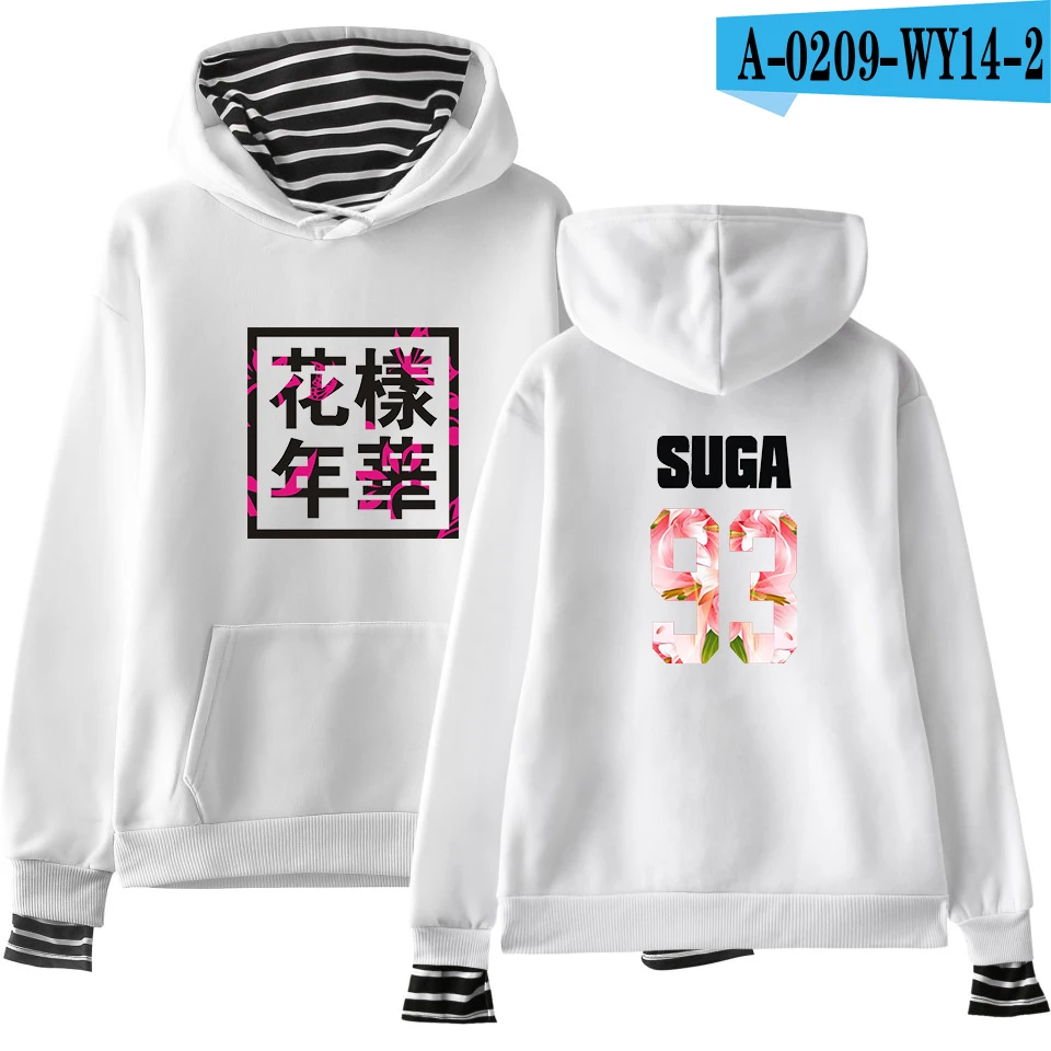 white Bangtan мальчики JUNG KOOK JIN V пуловер кепка хип хоп Kpop Harajuku одежда поддельные две части толстовки кофты для женщин/мужчин kpop - Цвет: white