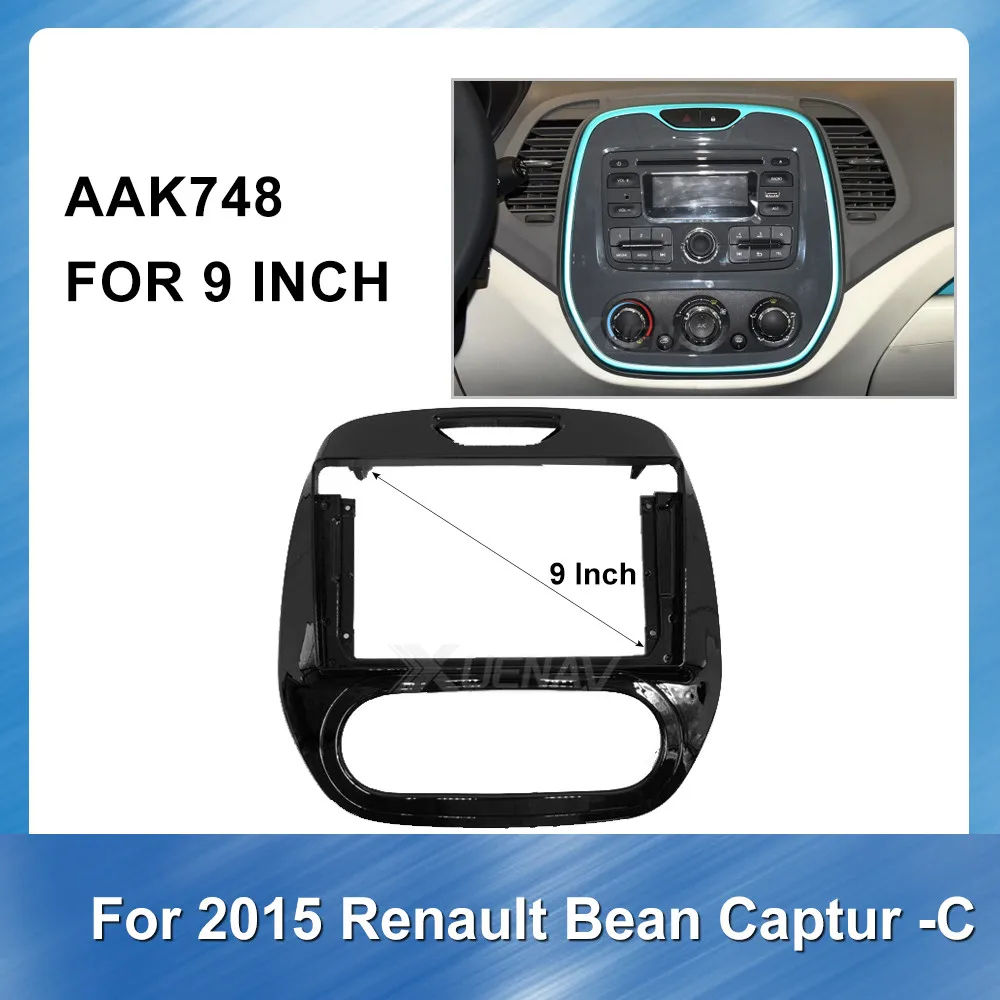 

Fascia 9 Inch Car Radio For Renault 2015 Capture -C Car Radio installation DVD GPS mp5 Dash Mount Kit Plastic Fascia Panel frame