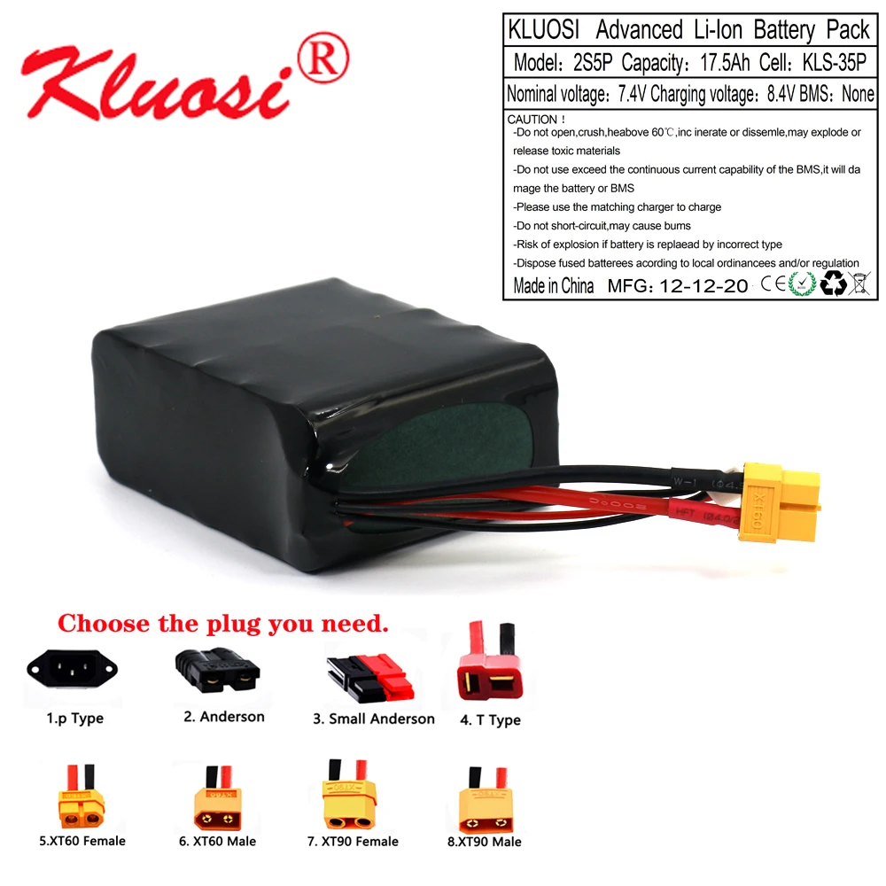 kluosi 74 v 17 5ah 18ah 2s5p 84 v высокая ёмкость бла б
