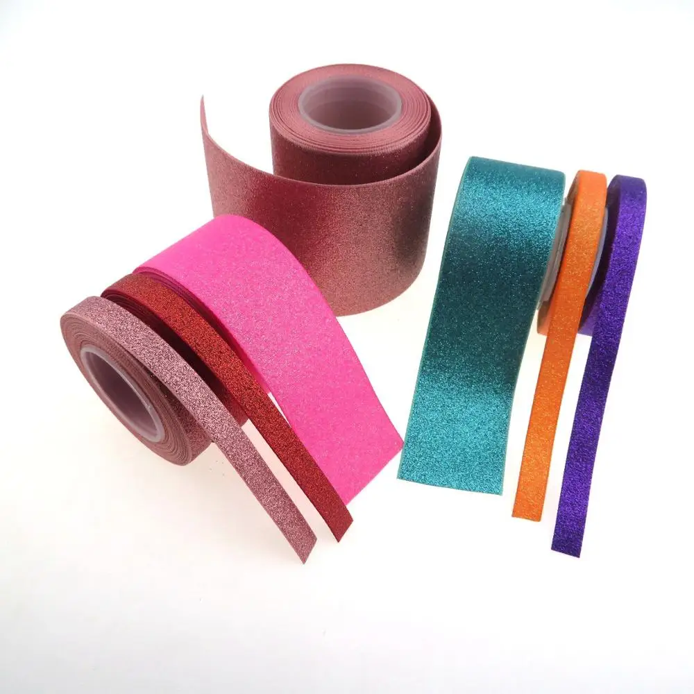 100 ярдов 9 мм блестящие и мягкие однотонные аксессуары для бантов DIY