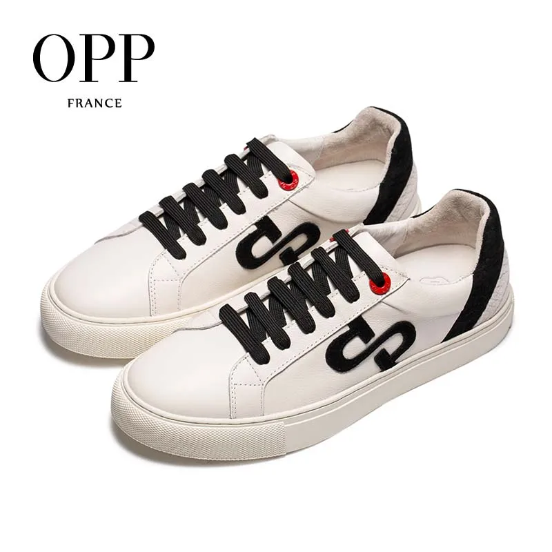 OPP Men's Shoes Male Leather England Breathable Casual Personality Lazy Wild Set Foot Skateboard | Обувь