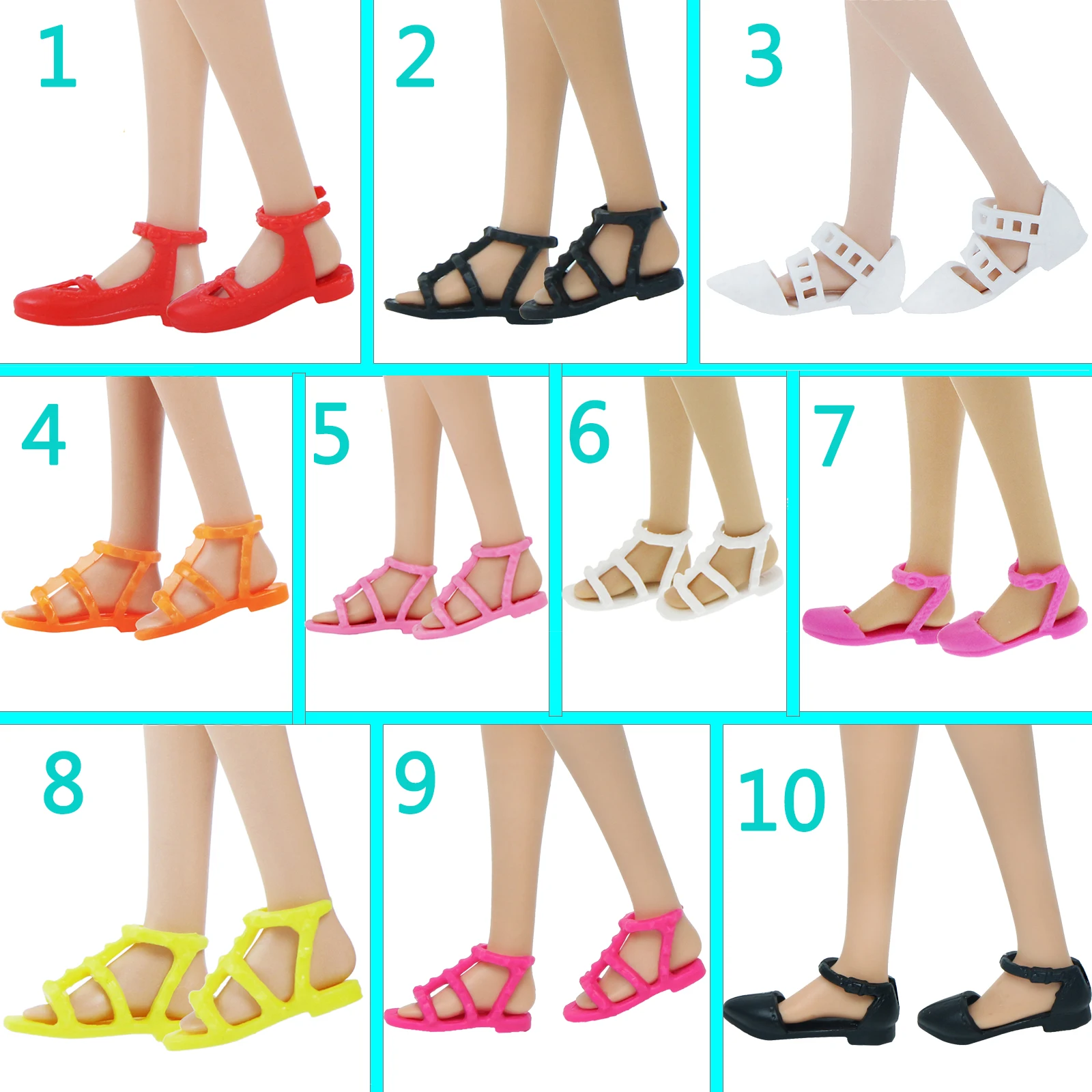 Обувь на высоком каблуке зимние ботинки летние сандалии для кукол спортивная