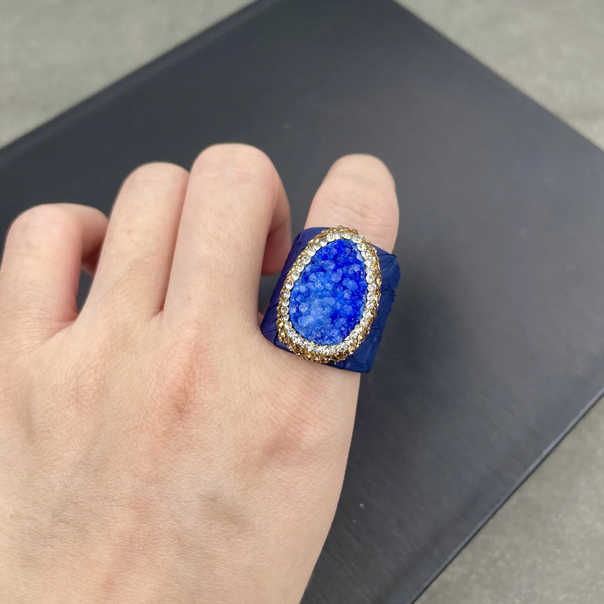 2 шт. браслет из змеиной кожи с натуральным минеральным кристаллом | Украшения и