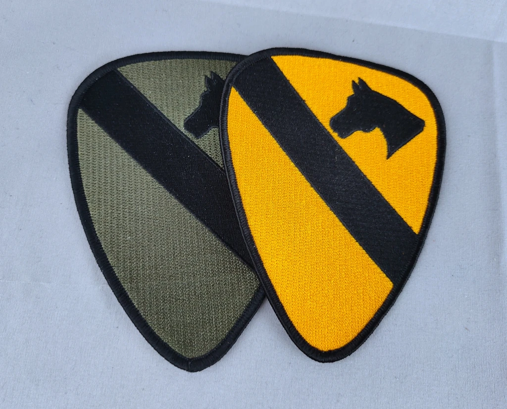 Пара WW2 США армия 1-я кавалерия нашивка для куртки Военная INSIGNIA 2 шт. |