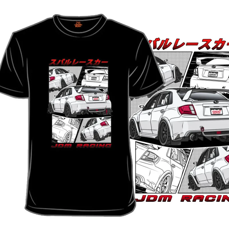 Футболка JDM с изображением гоночной машины молодежная Корейская мужская модная