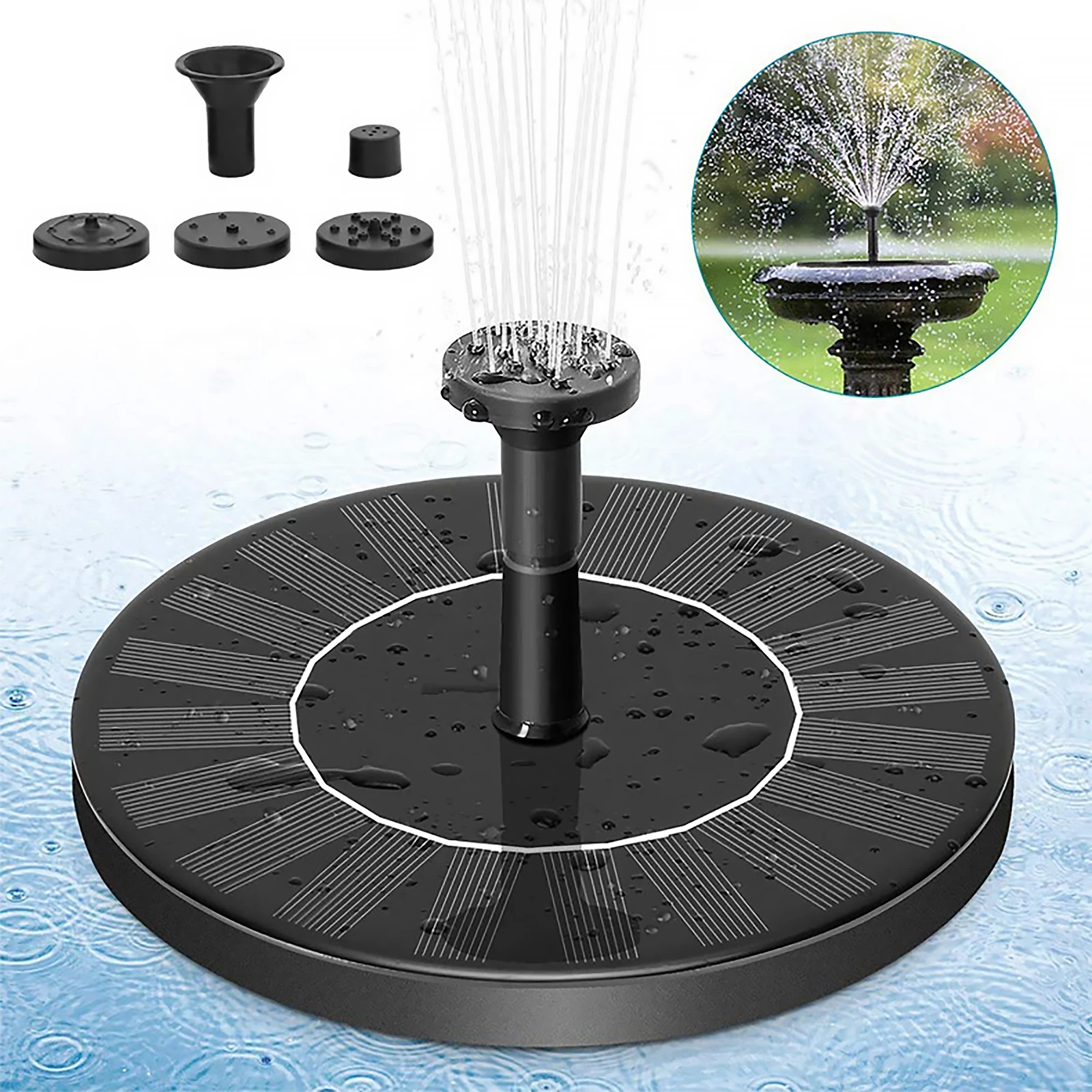 

Solar Water Fountain Pool Pond Waterfall Bird Bath Fountain Free Standing Water Pump Garden Outdoor Decor jardin fuente de agua