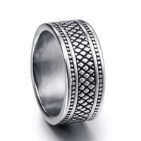 elfasio 10mm mens boysceltic knot rings band stainless steel vintage ring jewelry us size 8 13