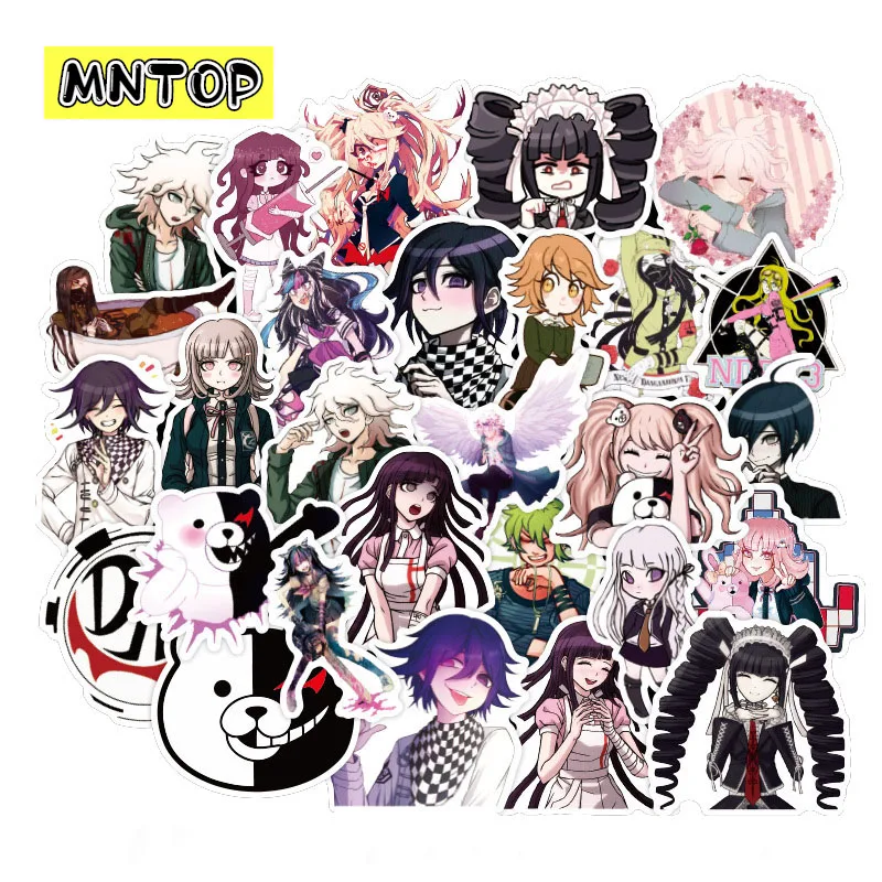 10/30/50Pcs/set Danganronpa Cartoon Anime Graffiti Waterproof Stickers For Refrigerator Motorcycle Skateboards Laptop Luggage