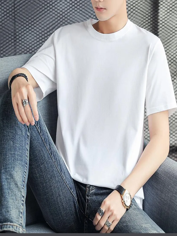 

q062 new brand women's men casual fashion T-shirt printing short-sleeved stretch summer new T-shirt