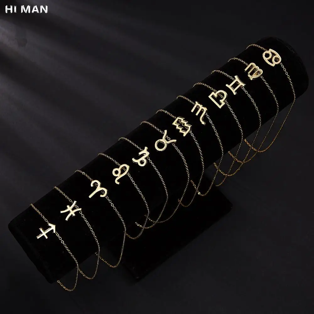 Цепочка с подвеской в виде знаков зодиака 12 созвездий|Ожерелья подвеской| |