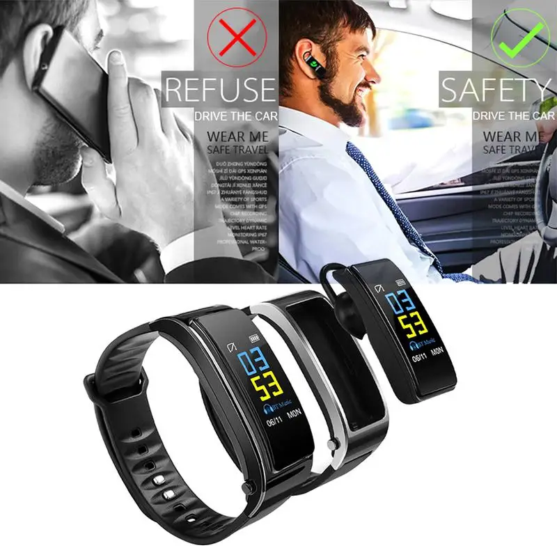 Bluetooth THY3 гарнитура Handsfree Talk умный Браслет пульсометр спортивные Смарт-часы Шагомер фитнес-трекер Браслет