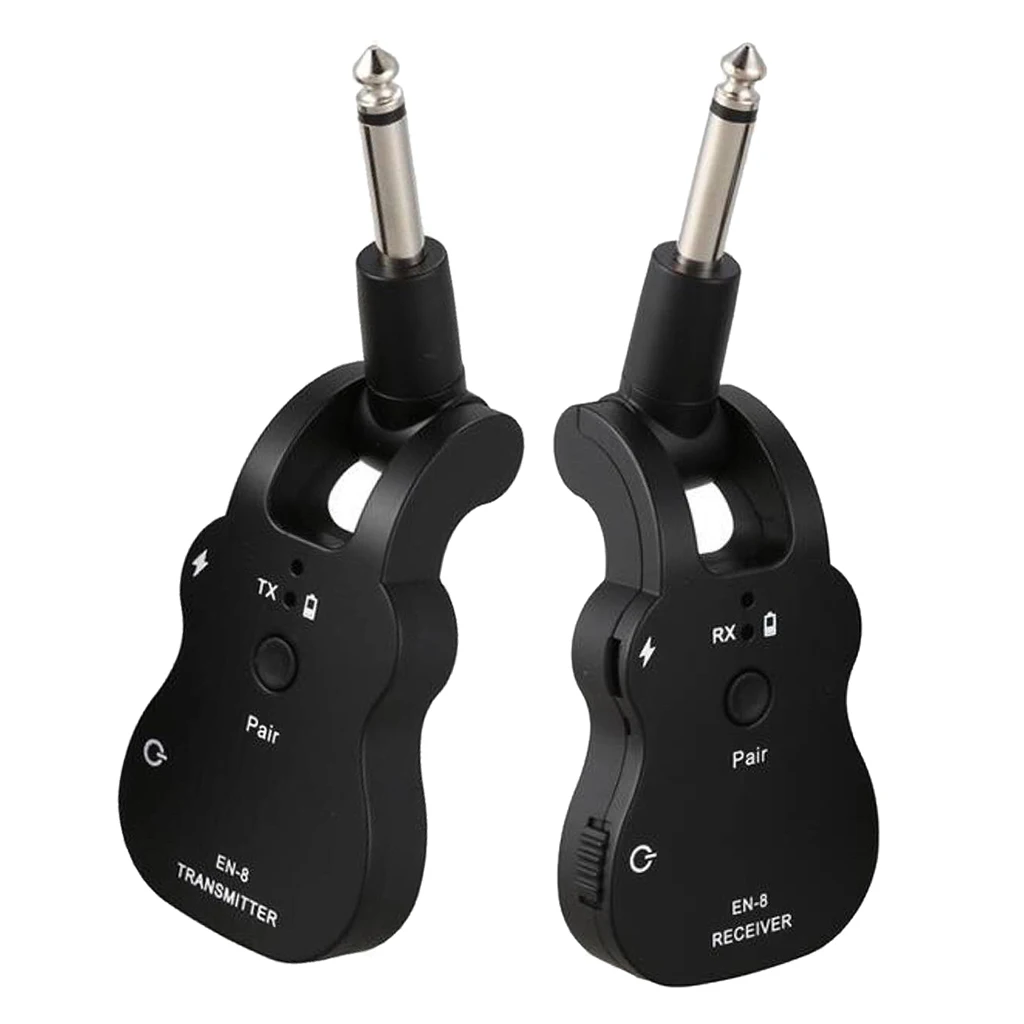 

Guitar Wireless System Transmitter Receiver Built-in Rechargeable 30M