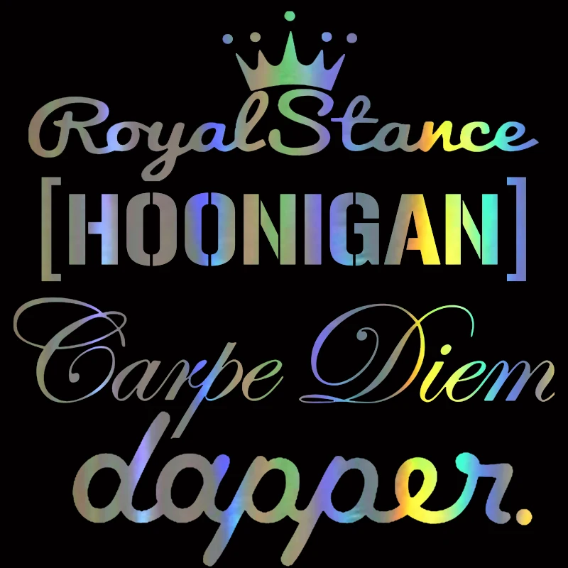 HungMieh 58*12,5 см Carpe Diem Royal Stance Dapper автомобиль Hoonigan наклейка s забавная наклейка на автомобиль виниловая наклейка авто наклейка s для автомобиля