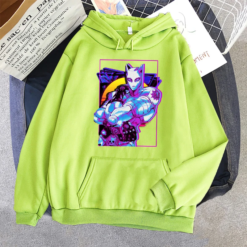 

Winter JoJo's Bizarre Adventure hoodie unisex fashion print anime streetwear oversized hoodies letter printing sweatshirt women