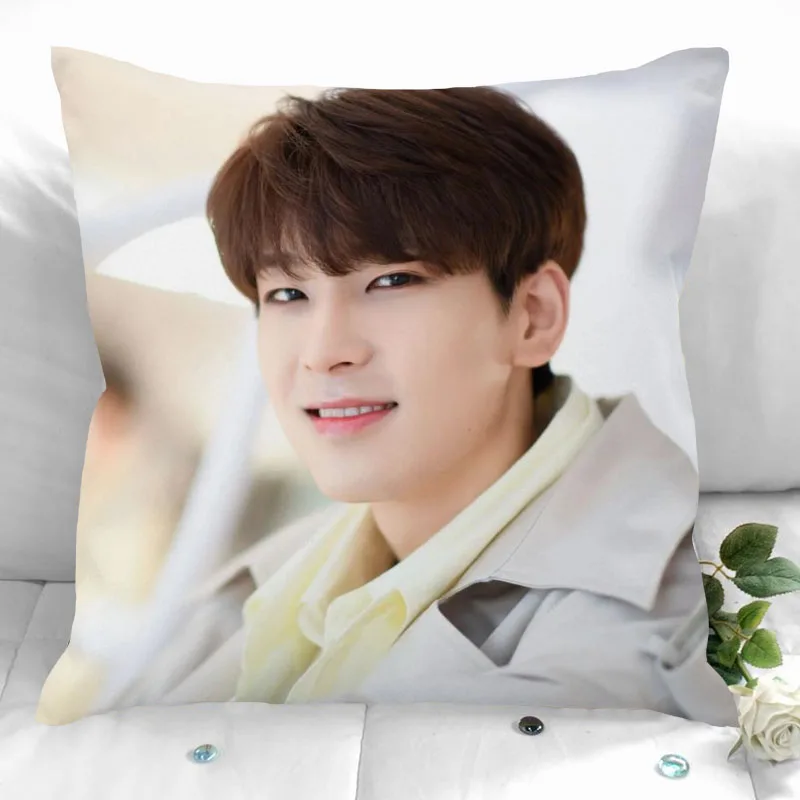 Jeon Wonwoo наволочка для подушки в спальню искусственная квадратные искусственные