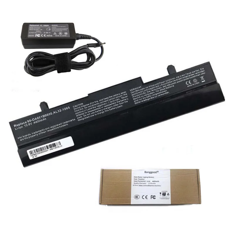 4400mAh лаптоп с Батарея + 19V 2.1A AC Зарядное устройство для Asus Eee PC 1001 1001HA 1001P 1001PX 1005PX 1005H