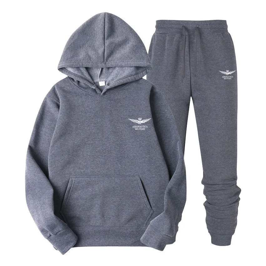 

Cotton Fabric Men Hoodies&Pants Suit Loose Simple Street Style Long Sleeve Hooded Pullover Casual Homewear Outdoor Sportwear