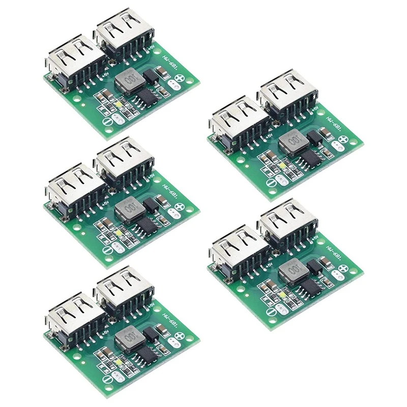 

5 шт., USB-регулятор напряжения для автомобиля, 9 В, 12 В, 24 В, 3 А