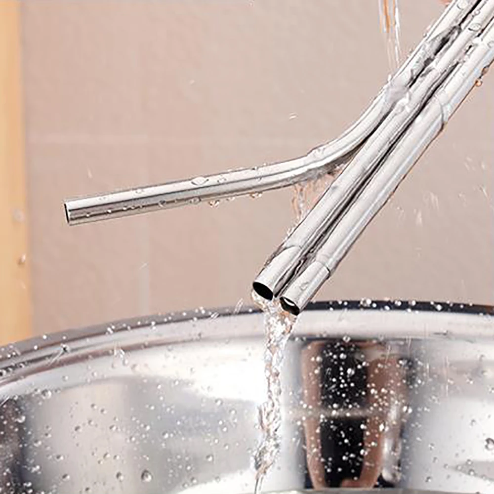 Винные аксессуары 5 шт./лот моющиеся соломинки-304 соломинки из нержавеющей стали