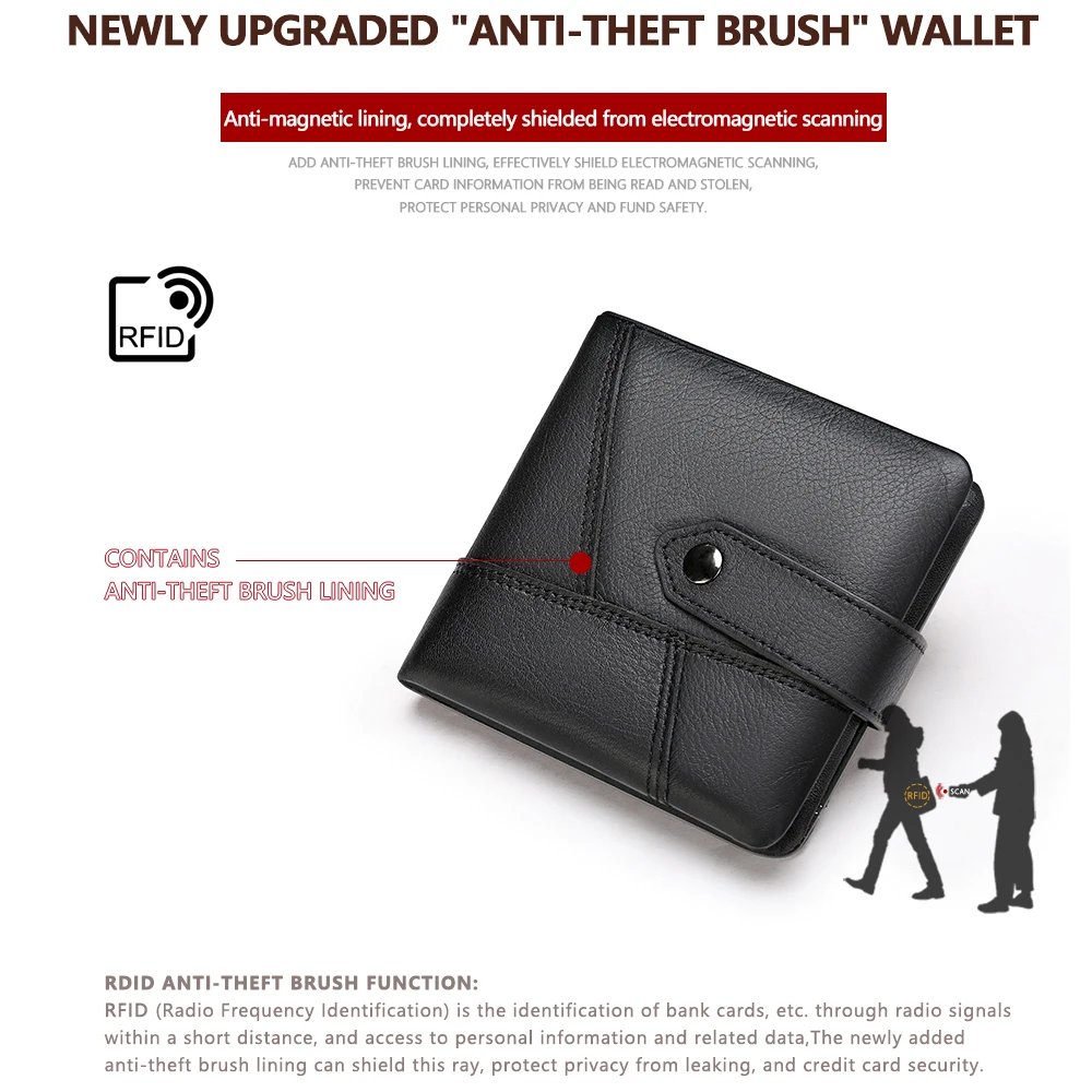 MVA мужской кошелек из натуральной кожи маленький с карманом для монет модные