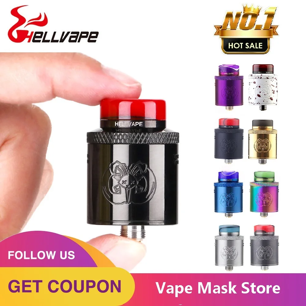 Горячая Распродажа Hellvape Drop Dead RDA 24 мм Диаметр с 14 боковыми отверстиями для воздушного потока& BF Squonk Pin VS Dead Rabbit SQ RDA электронная сигарета