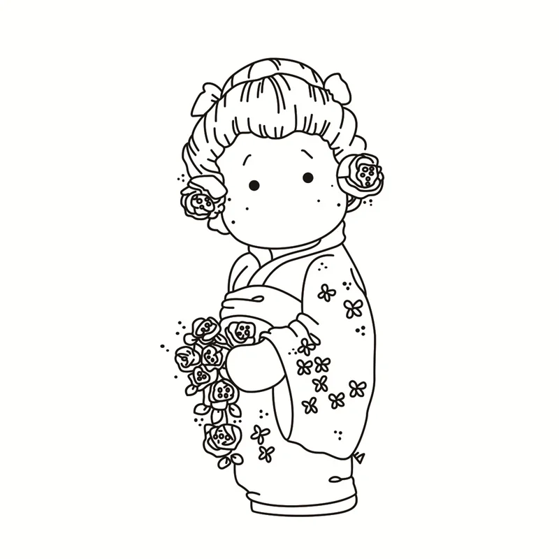 

Прозрачные штампы и Вырубные штампы для девочек, силиконовые уплотнения «сделай сам» для скрапбукинга, изготовления открыток, украшения дл...