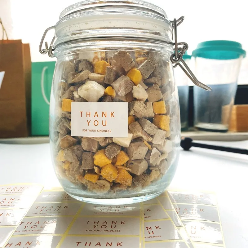 800 шт./лот сделай сам скрапбукинг спасибо бумажные наклейки печенье торт