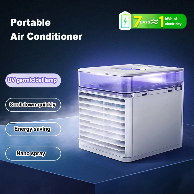 

Многофункциональный настольный вентилятор, портативный воздухоохладитель с USB-зарядкой, персональный офисный бытовой мини-вентилятор, пер...