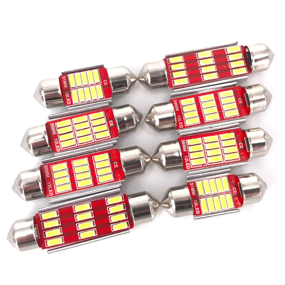 200 шт. гирлянда C5W CANBUS без ошибок авто светильник 12 SMD 4014 светодиодный 31 мм 36 мм/39