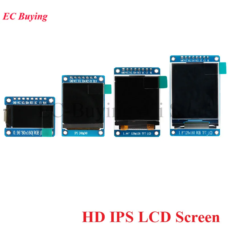 TFT-дисплей 0 96 1 3 44 8 дюймов IPS 7P SPI HD 65K полноцветный ЖК-модуль ST7735 / ST7789 Привод IC 80*160