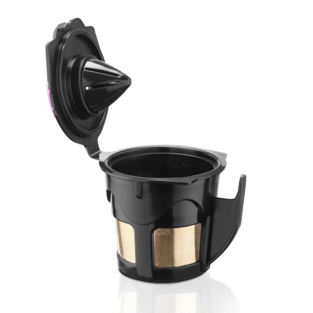 

1PC Reusable Coffee Filter with Spoon Brush Set Stainless Steel Refillable Coffee Capsule Filter Cup for Keurig 2.0