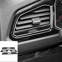 sbtmy 4pcsset stainless steel decorative patch air outlet of front air conditioner of automobile for volkswagen t roc 201819