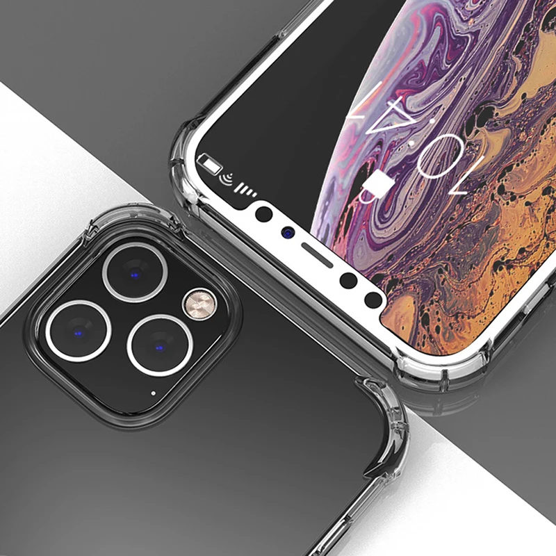 

Case For 12 / Pro / Pro Max TPU Silicon Clear Fitted Bumper Soft Case For 12Pro Max.Transparent Back Cover Heavy Duty Protection