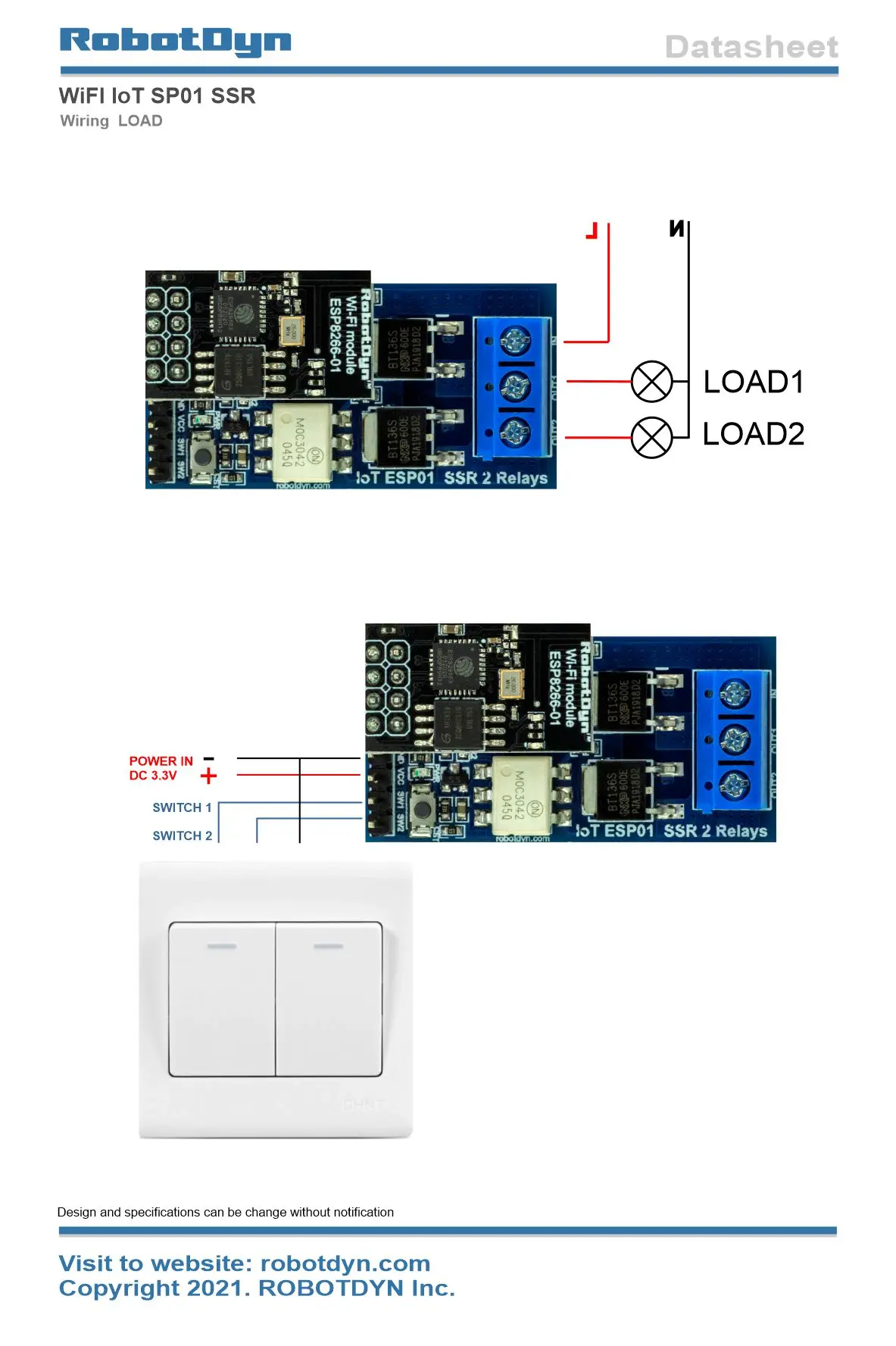 Релейный модуль Wi-Fi IoT ESP01 ESP8266 SSR твердотельное реле для переключателя