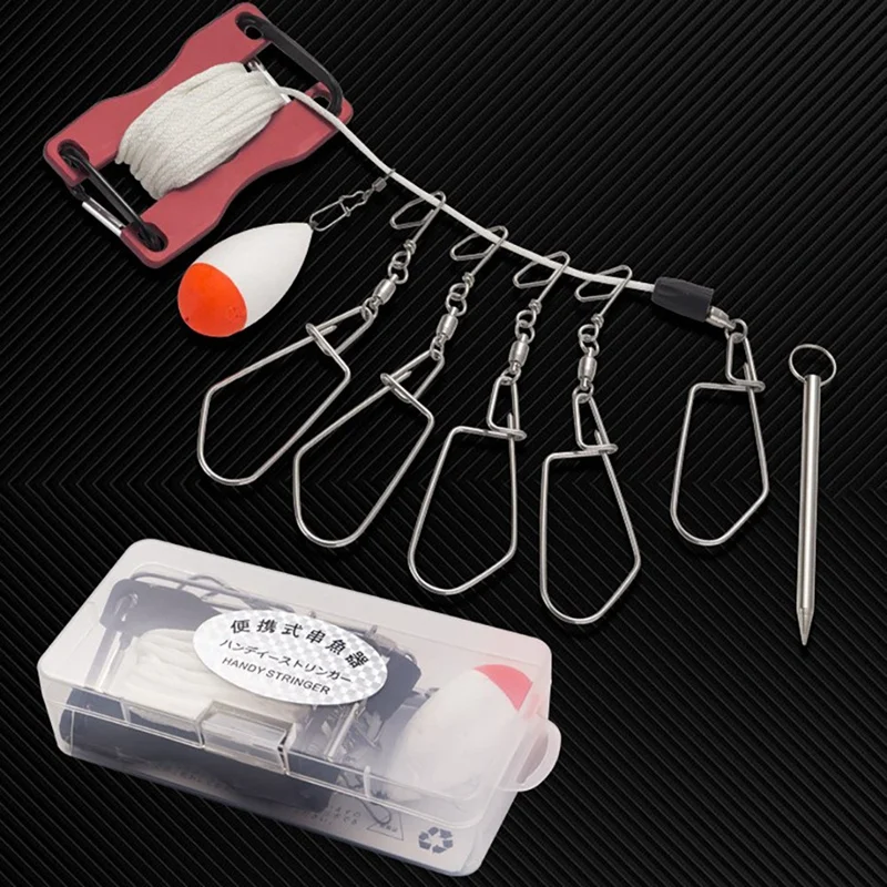 

Fishing Lock Buckle Portable Live Fish Large Buckle Lock Stainless Steel Lanyard Live Fish Lock Belt Fishing