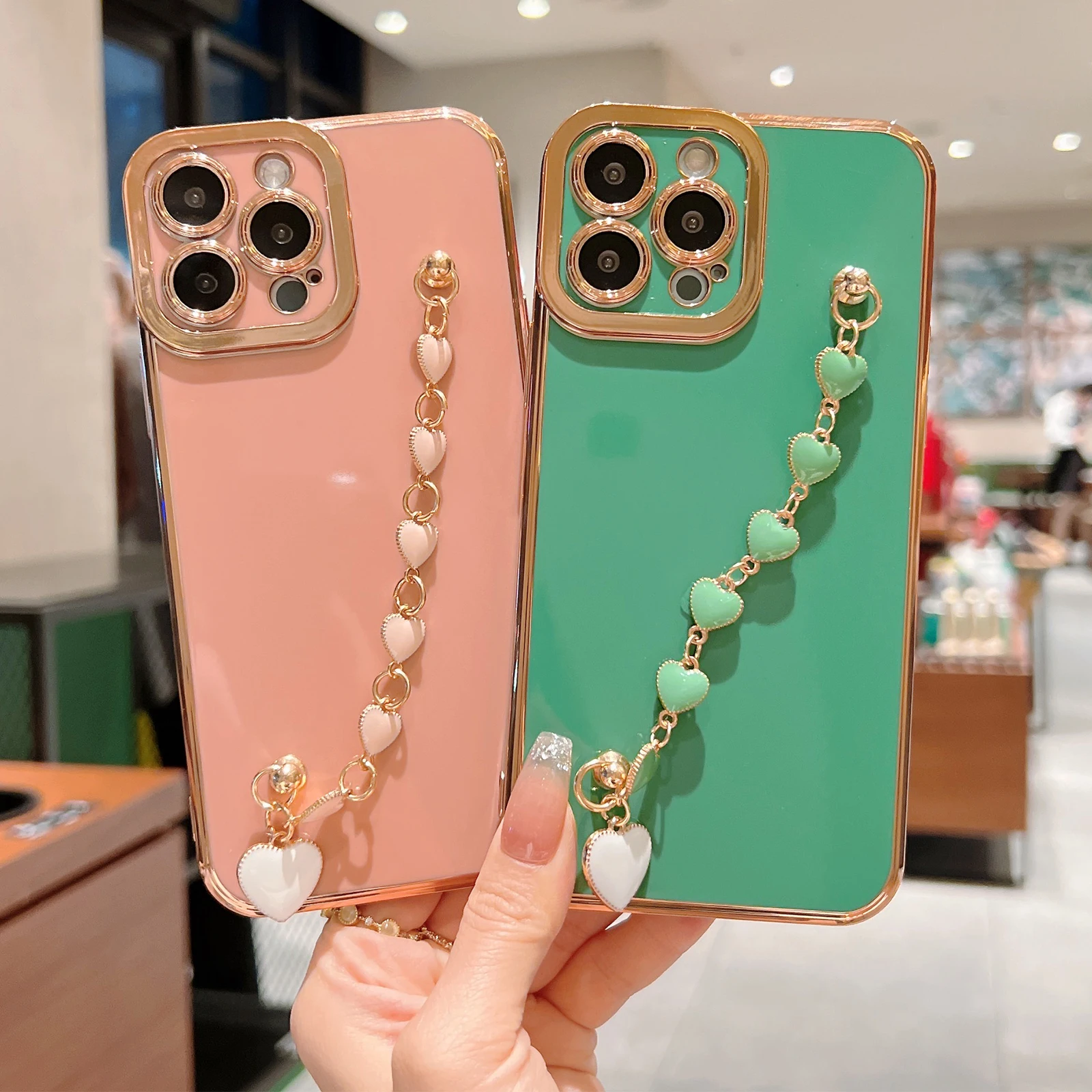 Защитный чехол для телефона с гальваническим покрытием камеры iPhone 13 Pro 11 12 Max XS X XR 7