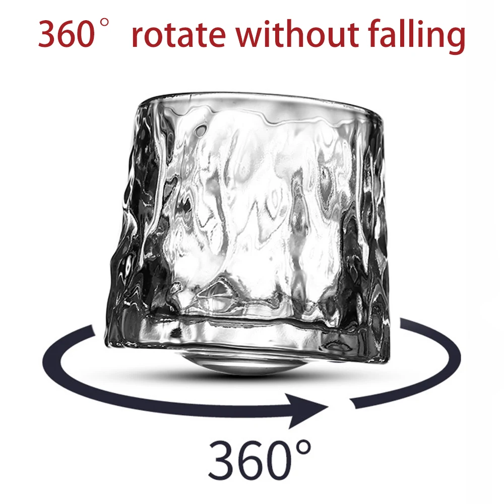 Креативный вращающийся стеклянный стакан для виски шейкер спирта