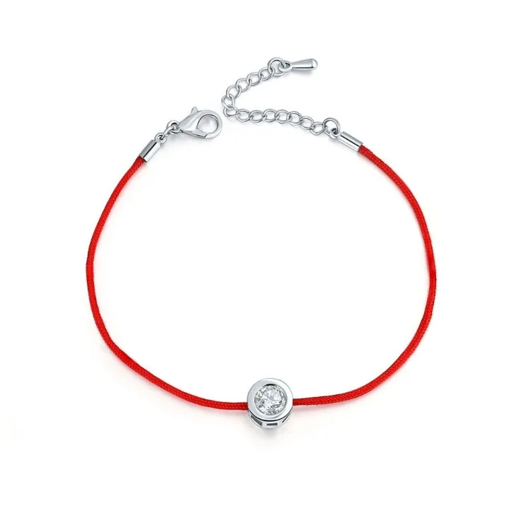Оптовая продажа 10 цветов красная веревка циркониевый браслет для влюбленных