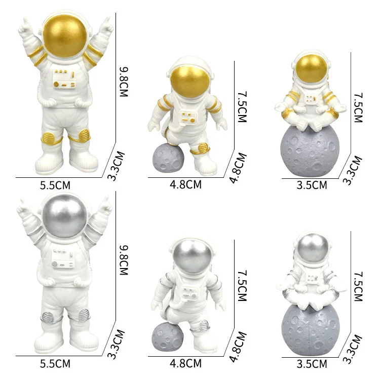ПВХ фигурка форма игрушка астронавт 3 шт./компл. Торт Топ|Игровые фигурки и