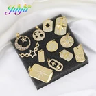 Juya ручная работа Золотая собака тег значок Луна Звезда Подвески со звездой Давида для рукоделия браслет со значком ожерелье шарм, изготовление украшений принадлежности