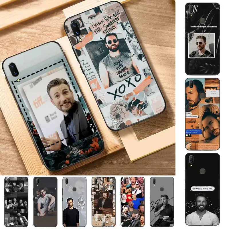 

TOPLBPCS Chris Evans Phone Case for Vivo Y91C Y11 17 19 17 67 81 Oppo A9 2020 Realme c3