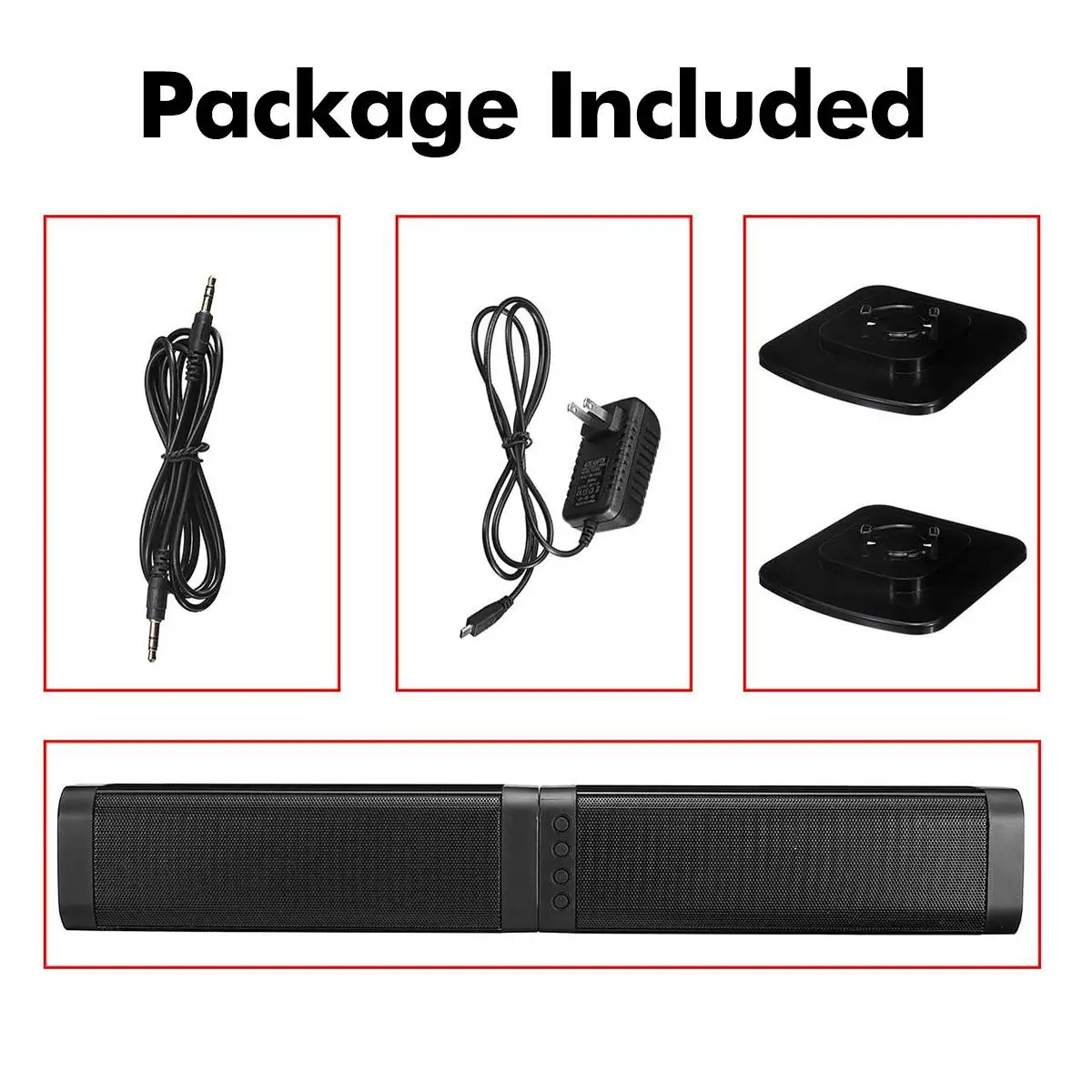 

20W Detachable bluetooth Soundbar V5.0 Wireless Computer TV Column Speakers 3D Bass Stereo Sound Bar Home Theater Sound Bar