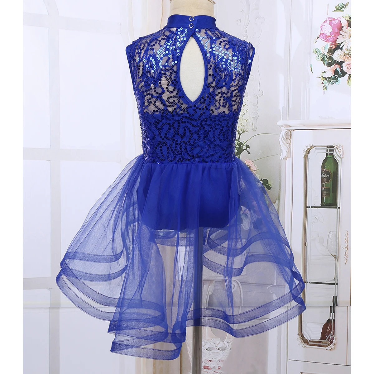 ChicTry блестящее Сетчатое профессиональное балетное платье пачка для фигурок