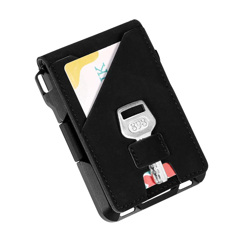 BISI GORO мужской и женский RFID кошелек ID Смарт-держатель для карт высокое качество чехол для визиток модный Алюминиевый футляр металлический чехол